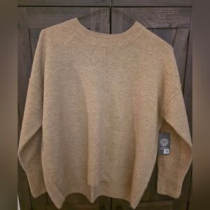 Vince Camuto Women's Beige Sweater With Matching Scarf